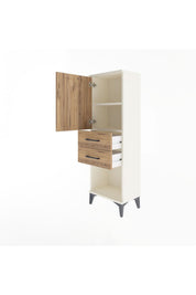 Arges Dolap 2 Raflı 2 Çekmeceli Tek Kapaklı 44x30x134 - S16M038V3A