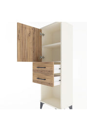 Arges Dolap 2 Raflı 2 Çekmeceli Tek Kapaklı 44x30x134 - S16M038V3A