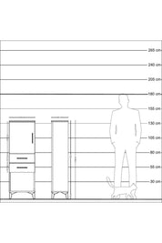 Arges Dolap 2 Raflı 2 Çekmeceli Tek Kapaklı 44x30x134 Aytaşı-Çam