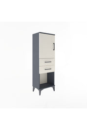 Arges Dolap 2 Raflı 2 Çekmeceli Tek Kapaklı 44x30x134 Antrasit-Aytaşı
