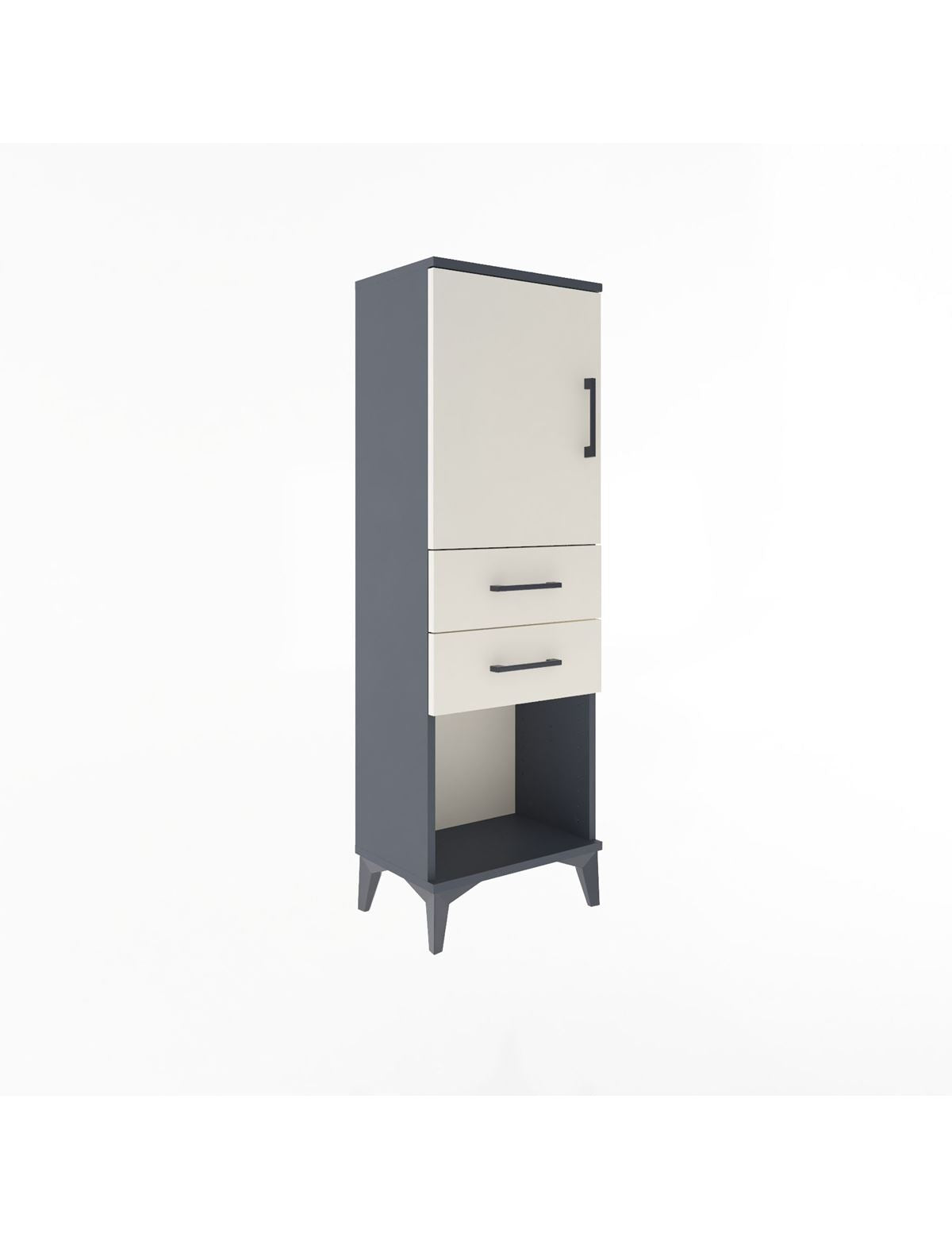 Arges Dolap 2 Raflı 2 Çekmeceli Tek Kapaklı 44x30x134 - S16M038V4A