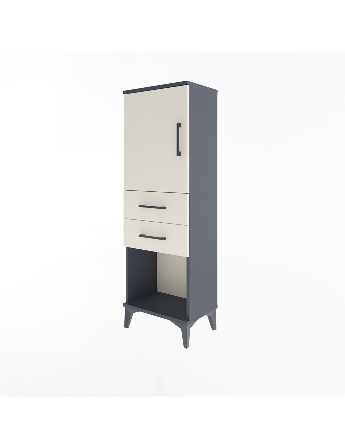 Arges Dolap 2 Raflı 2 Çekmeceli Tek Kapaklı 44x30x134 - S16M038V4A