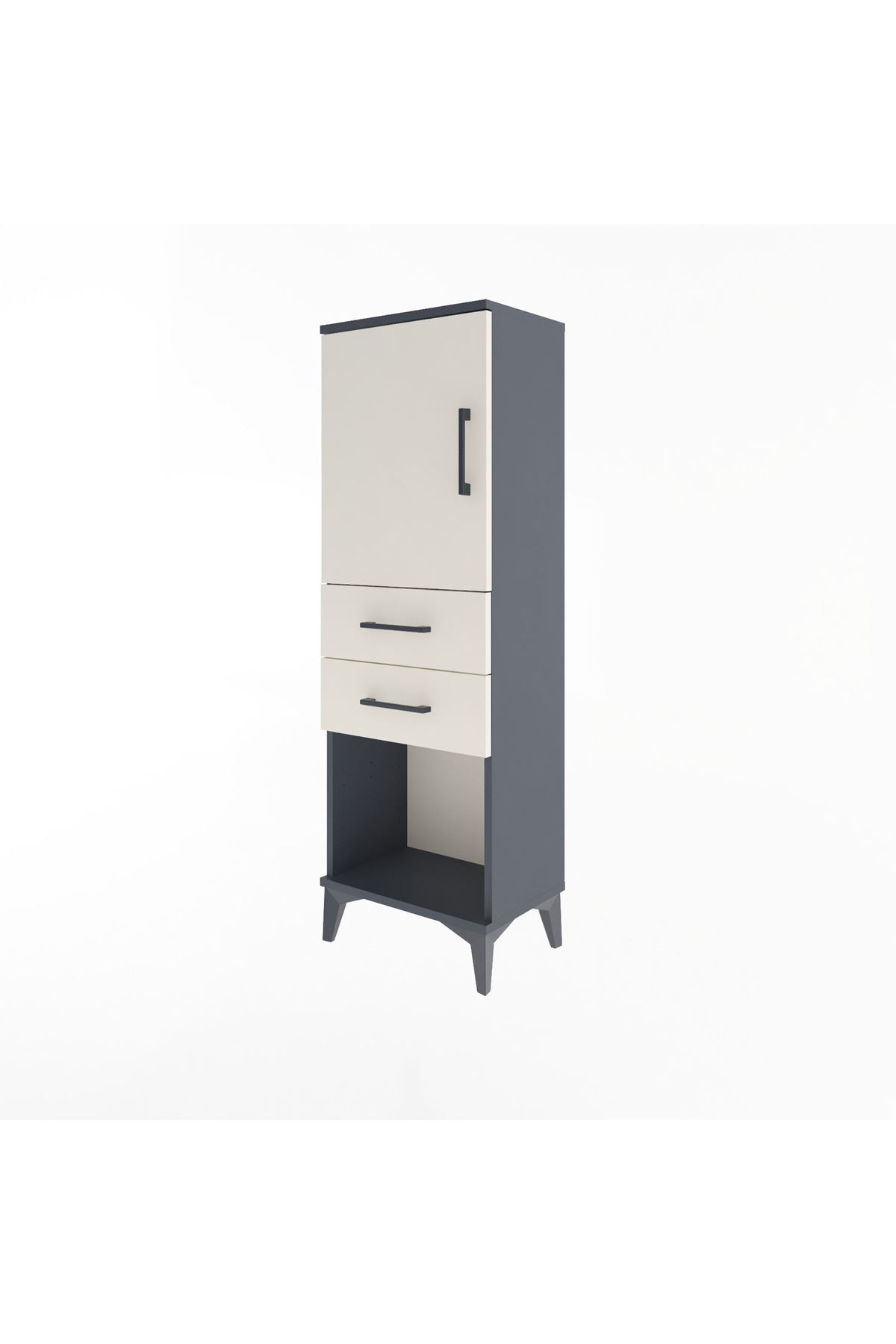 Arges Dolap 2 Raflı 2 Çekmeceli Tek Kapaklı 44x30x134 - S16M038V4A