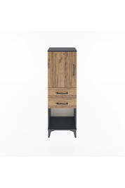 Arges Dolap 2 Raflı 2 Çekmeceli Tek Kapaklı 44x30x134 Antrasit-Çam