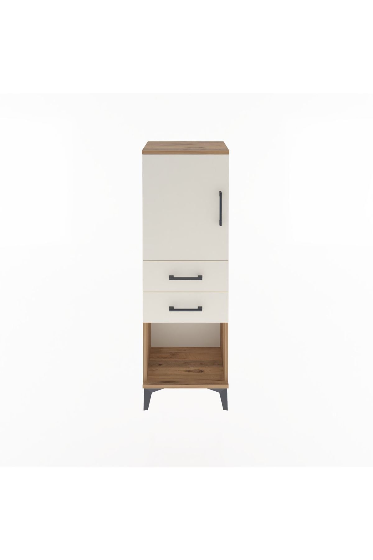 Arges Dolap 2 Raflı 2 Çekmeceli Tek Kapaklı 44x30x134 - S16M038V7A