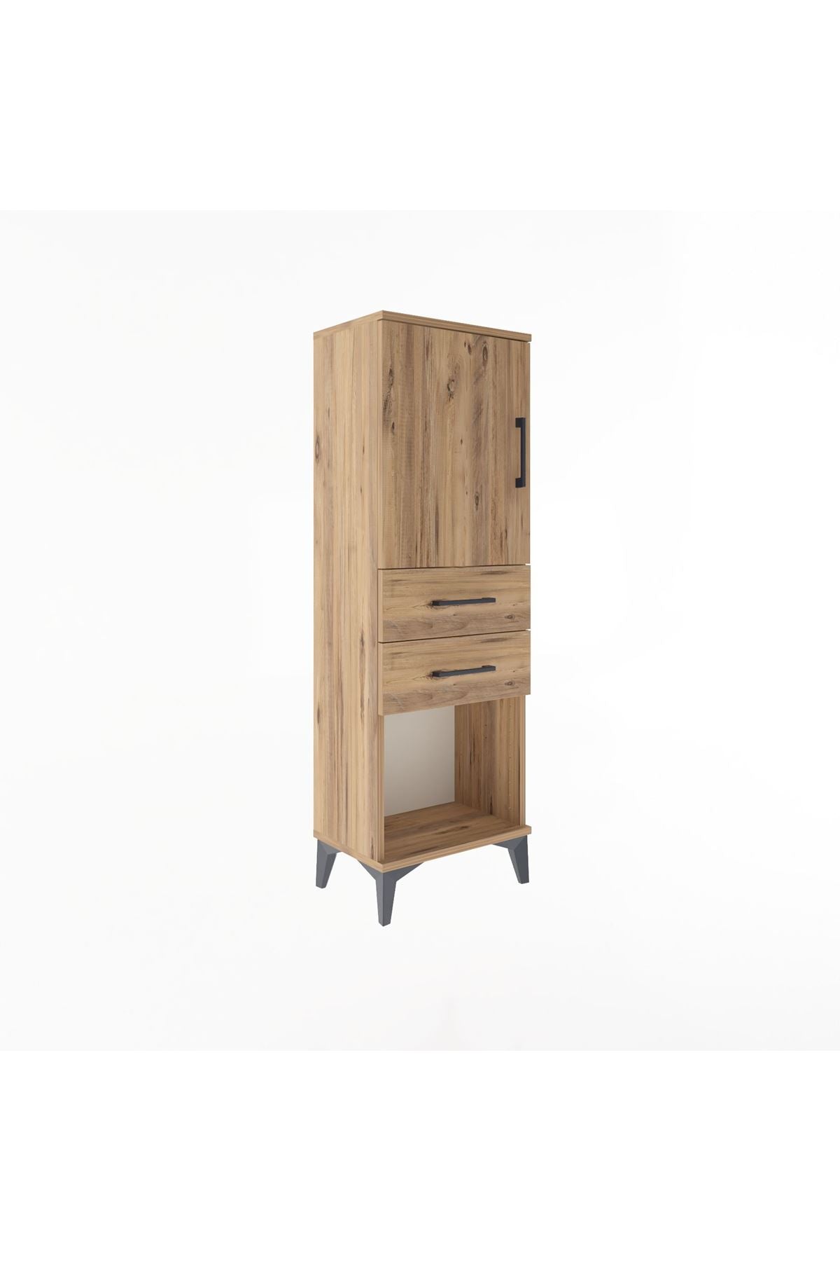 Arges Dolap 2 Raflı 2 Çekmeceli Tek Kapaklı 44x30x134 - S16M038V9A