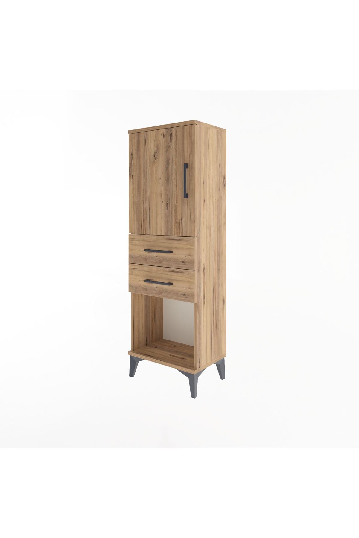 Arges Dolap 2 Raflı 2 Çekmeceli Tek Kapaklı 44x30x134 - S16M038V9A