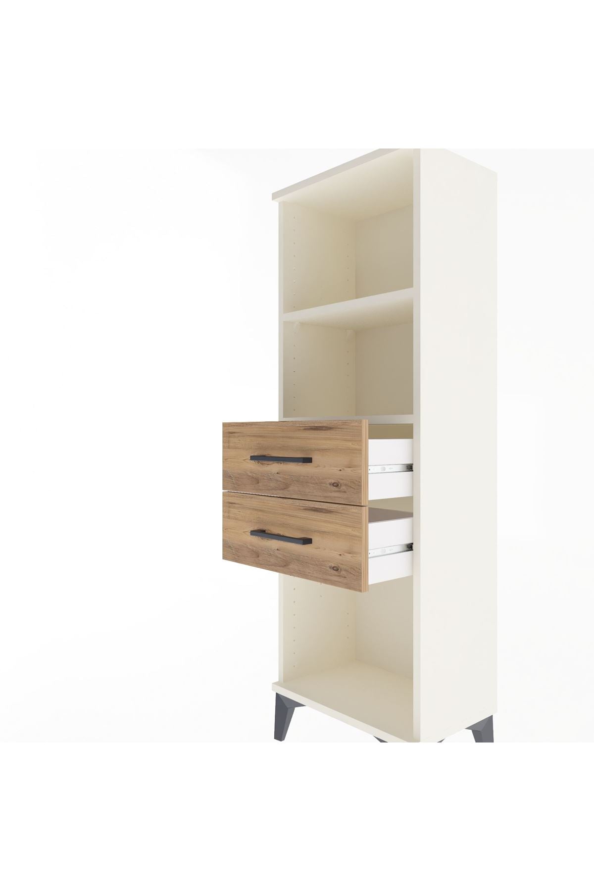 Arges Dolap 2 Raflı 2 Çekmeceli 44x30x134 Aytaşı-Çam