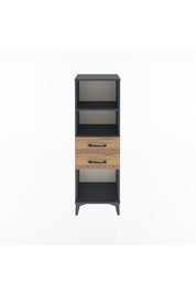 Arges Dolap 2 Raflı 2 Çekmeceli 44x30x134 Antrasit-Çam