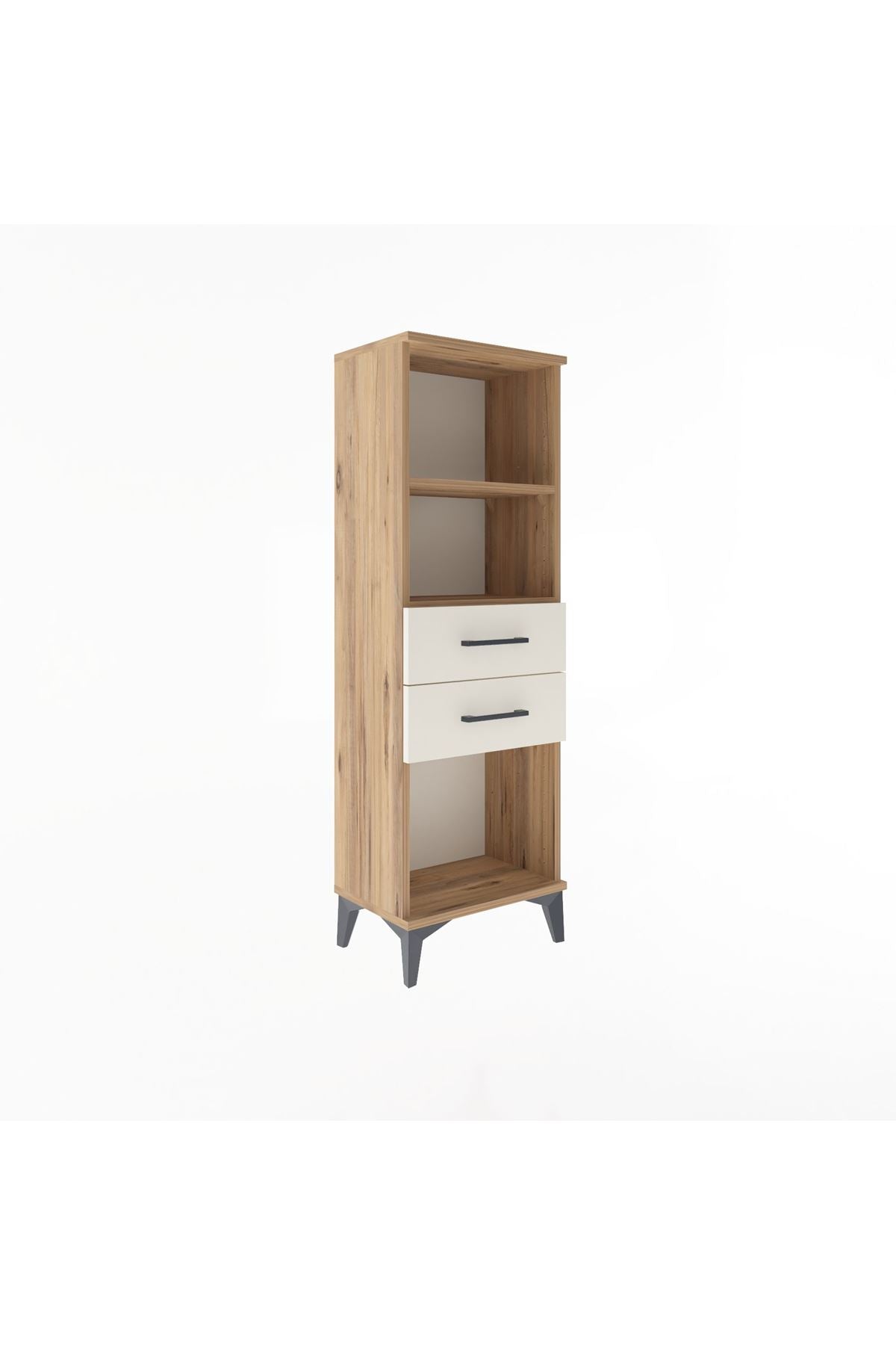 Arges Dolap 2 Raflı 2 Çekmeceli 44x30x134 Çam-Aytaşı