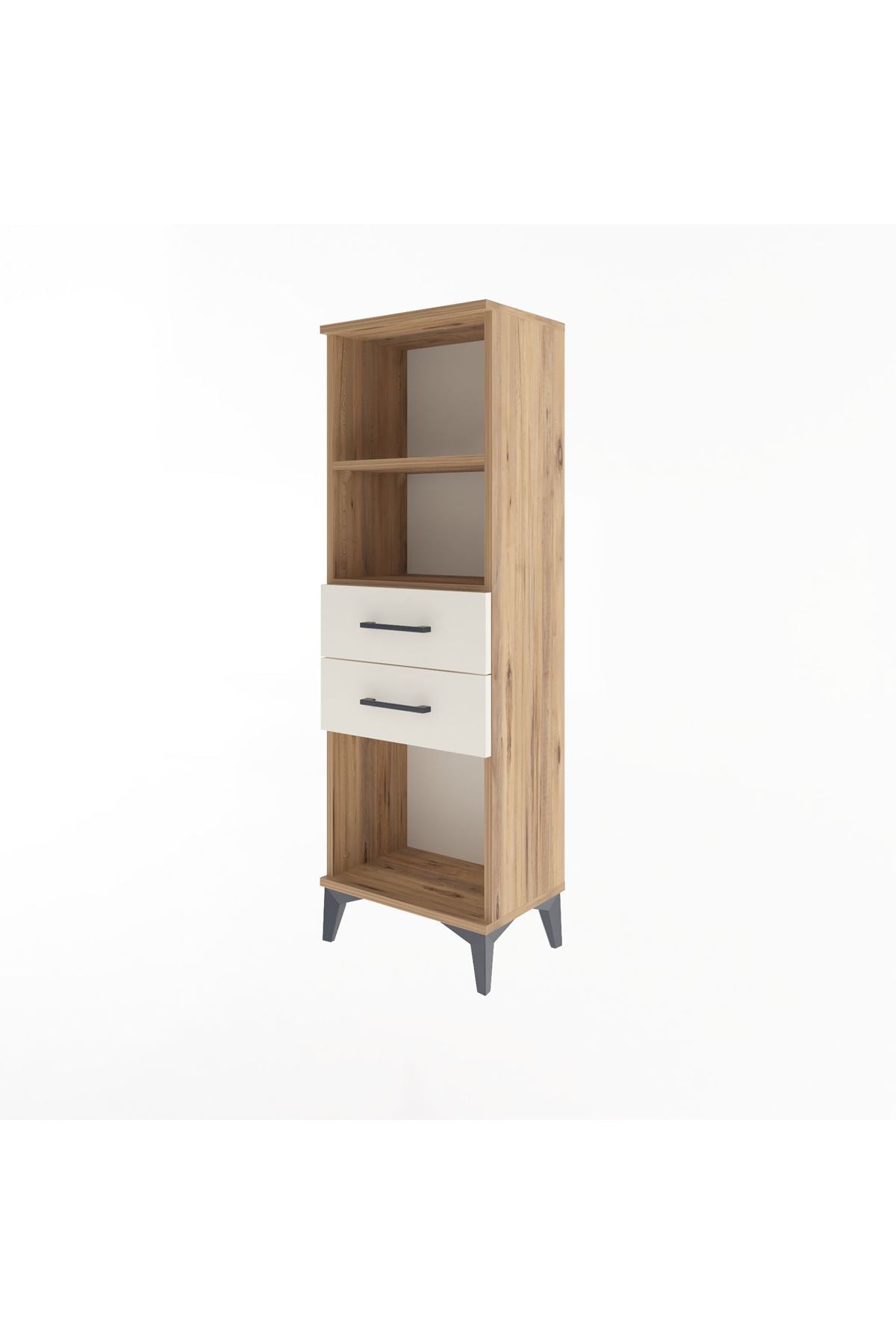 Arges Dolap 2 Raflı 2 Çekmeceli 44x30x134 Çam-Aytaşı