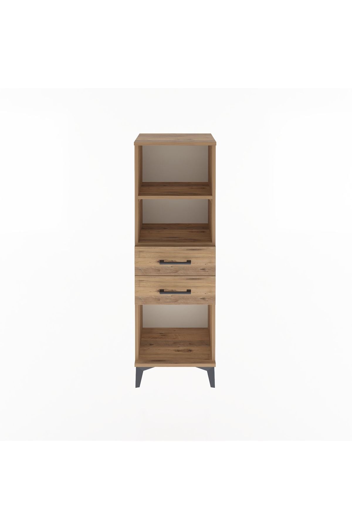 Arges Dolap 2 Raflı 2 Çekmeceli 44x30x134 Çam-Çam