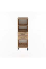 Arges Dolap 2 Raflı 2 Çekmeceli 44x30x134 Çam-Çam