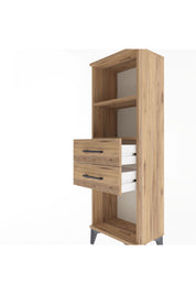 Arges Dolap 2 Raflı 2 Çekmeceli 44x30x134 Çam-Çam