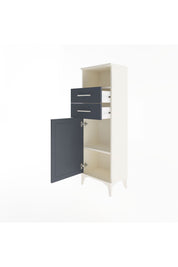 Arges Dolap 2 Raflı 2 Çekmeceli Tek Kapaklı 44x30x134 Aytaşı-Antrasit