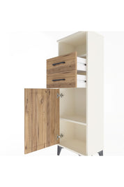 Arges Dolap 2 Raflı 2 Çekmeceli Tek Kapaklı 44x30x134 Aytaşı-Çam