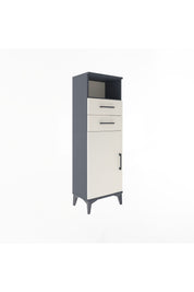 Arges Dolap 2 Raflı 2 Çekmeceli Tek Kapaklı 44x30x134 Antrasit-Aytaşı