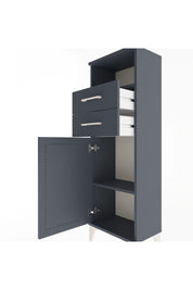 Arges Dolap 2 Raflı 2 Çekmeceli Tek Kapaklı 44x30x134 Antrasit-Antrasit