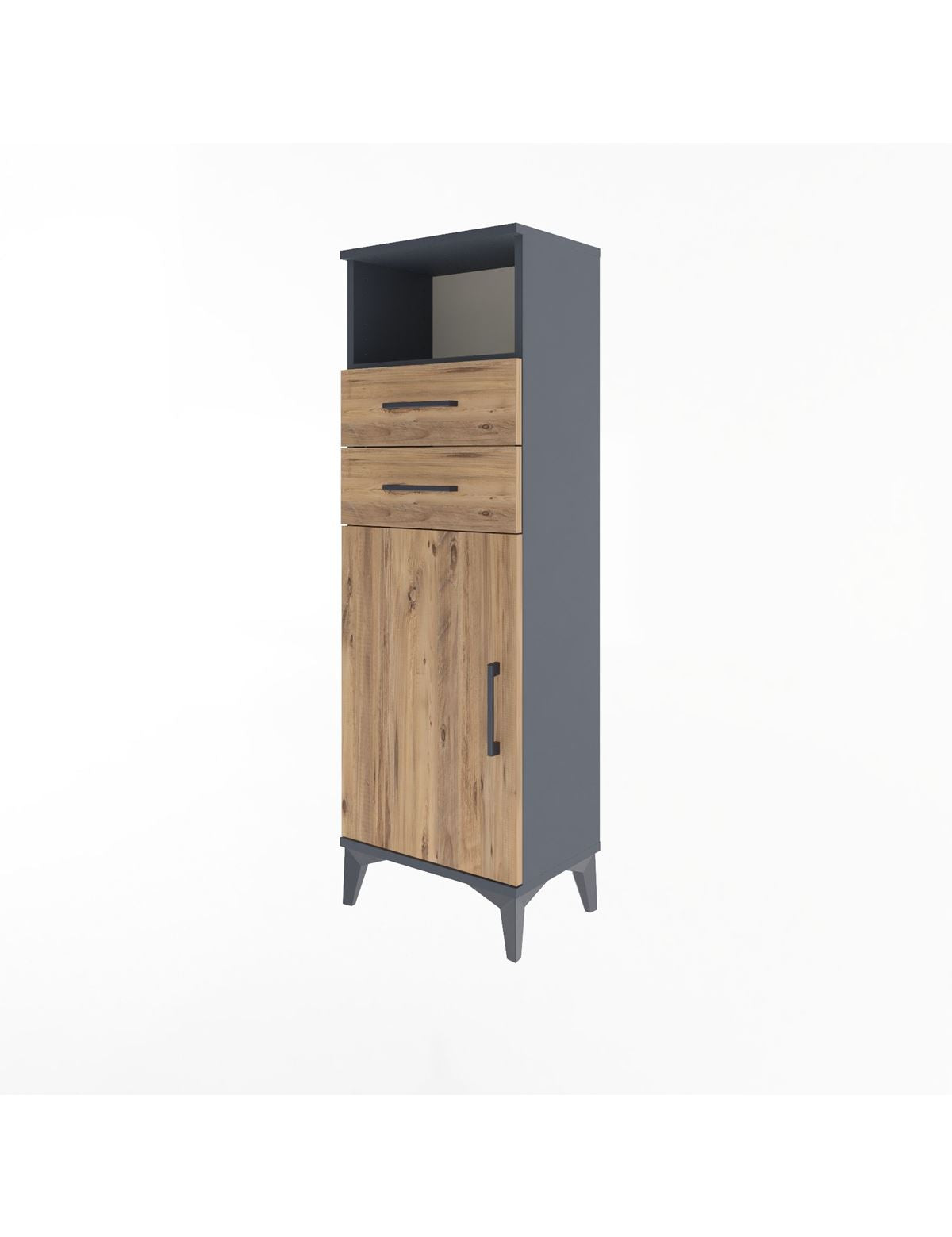 Arges Dolap 2 Raflı 2 Çekmeceli Tek Kapaklı 44x30x134 - S16M040V6A