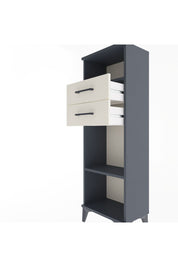 Arges Dolap 2 Raflı 2 Çekmeceli 44x30x134 Antrasit-Aytaşı