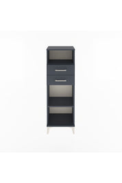Arges Dolap 2 Raflı 2 Çekmeceli 44x30x134 Antrasit-Antrasit