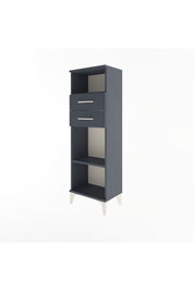 Arges Dolap 2 Raflı 2 Çekmeceli 44x30x134 Antrasit-Antrasit