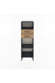 Arges Dolap 2 Raflı 2 Çekmeceli 44x30x134 Antrasit-Çam