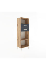 Arges Dolap 2 Raflı 2 Çekmeceli 44x30x134 Çam-Antrasit