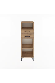 Arges Dolap 2 Raflı 2 Çekmeceli 44x30x134 Çam-Çam