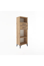 Arges Dolap 2 Raflı 2 Çekmeceli 44x30x134 Çam-Çam