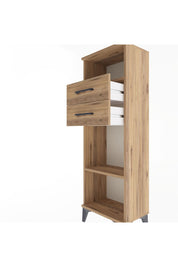 Arges Dolap 2 Raflı 2 Çekmeceli 44x30x134 Çam-Çam