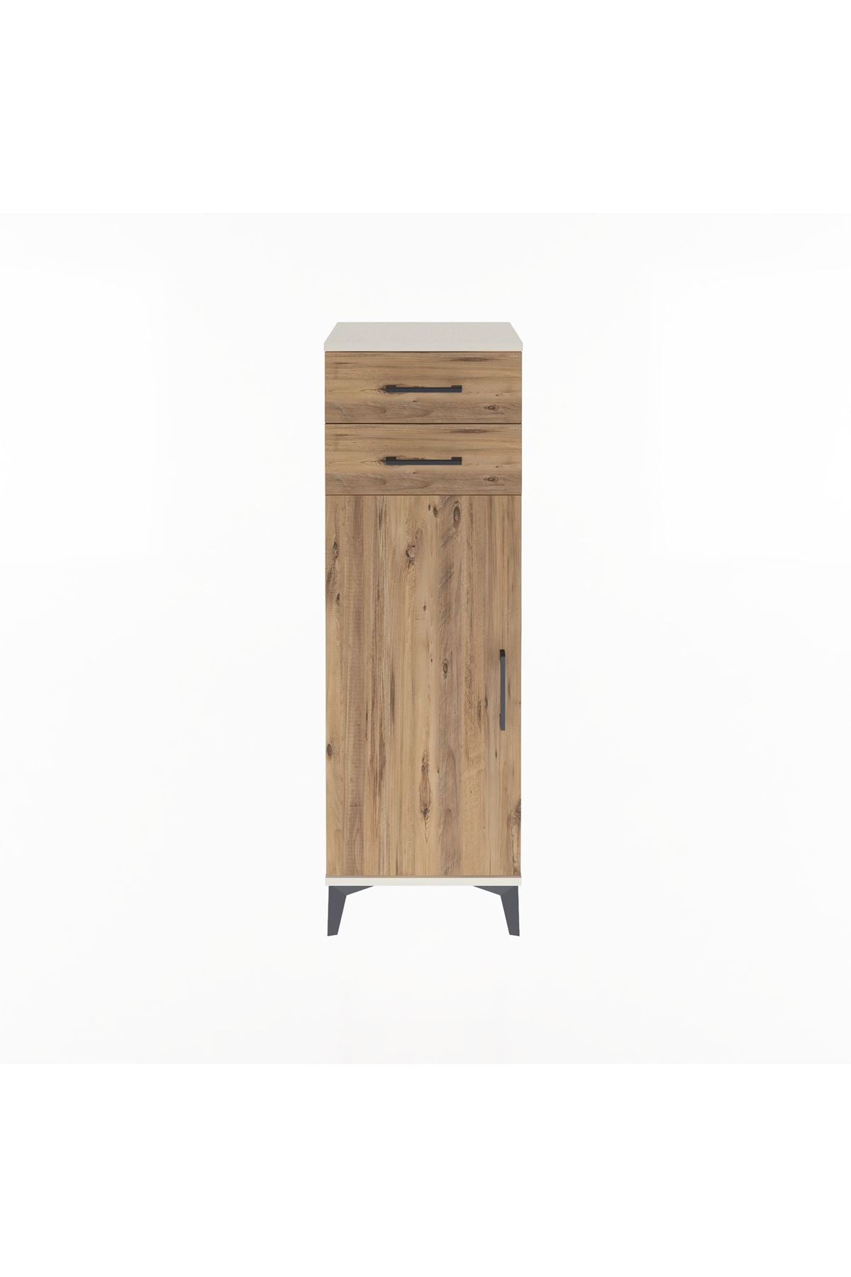 Arges Dolap 2 Raflı 2 Çekmeceli Tek Kapaklı 44x30x134 Aytaşı-Çam