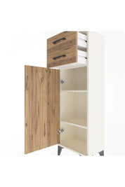 Arges Dolap 2 Raflı 2 Çekmeceli Tek Kapaklı 44x30x134 Aytaşı-Çam