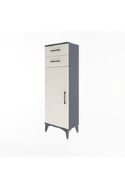Arges Dolap 2 Raflı 2 Çekmeceli Tek Kapaklı 44x30x134 Antrasit-Aytaşı