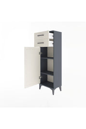 Arges Dolap 2 Raflı 2 Çekmeceli Tek Kapaklı 44x30x134 Antrasit-Aytaşı