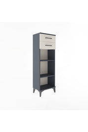 Arges Dolap 2 Raflı 2 Çekmeceli 44x30x134 Antrasit-Aytaşı