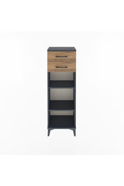 Arges Dolap 2 Raflı 2 Çekmeceli 44x30x134 Antrasit-Çam