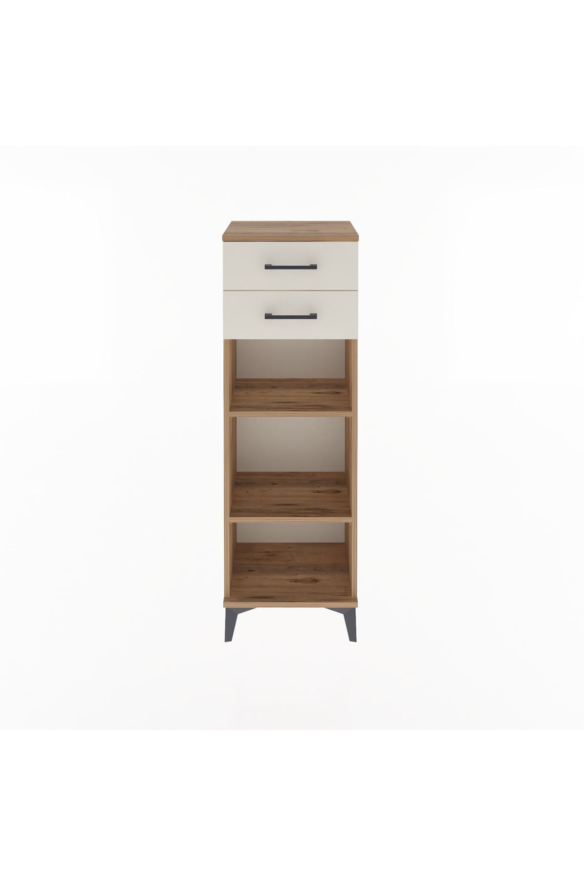 Arges Dolap 2 Raflı 2 Çekmeceli 44x30x134 Çam-Aytaşı