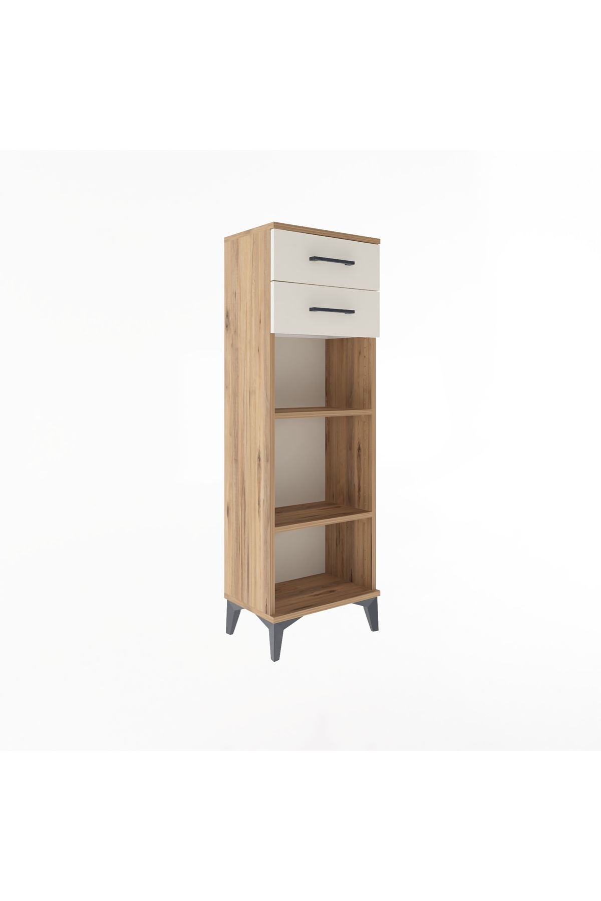 Arges Dolap 2 Raflı 2 Çekmeceli 44x30x134 Çam-Aytaşı