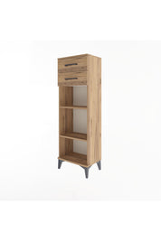 Arges Dolap 2 Raflı 2 Çekmeceli 44x30x134 Çam-Çam