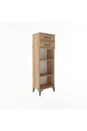 Arges Dolap 2 Raflı 2 Çekmeceli 44x30x134 Çam-Çam