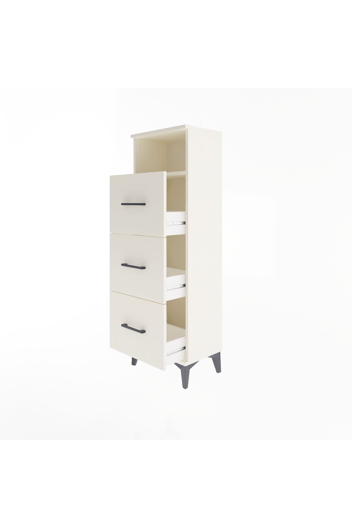 Arges Dolap Tek Raflı 3 Çekmeceli 44x30x134 Aytaşı-Aytaşı