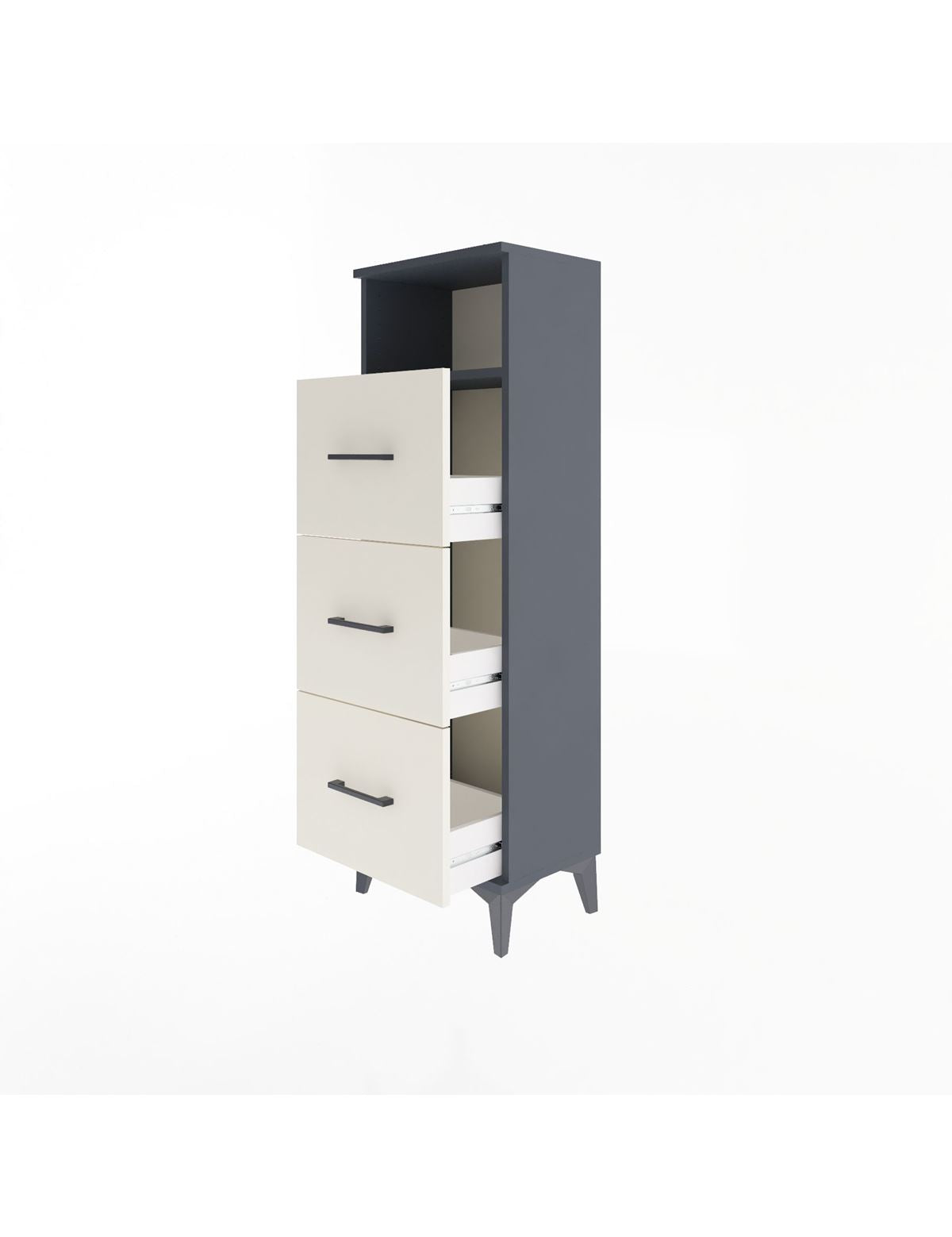 Arges Dolap Tek Raflı 3 Çekmeceli 44x30x134 - S16M044V4A