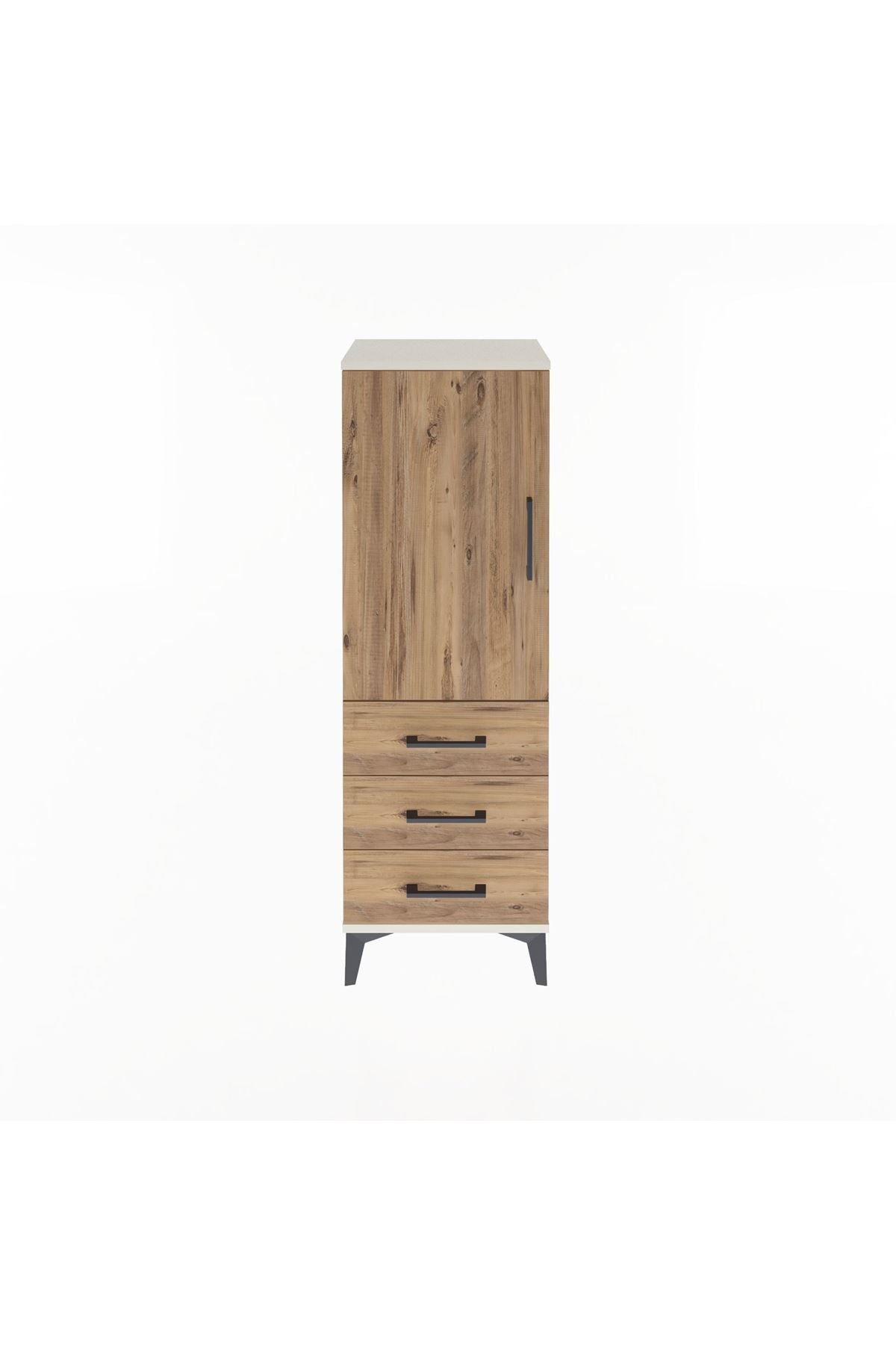 Arges Dolap 2 Raflı 3 Çekmeceli Tek Kapaklı 44x30x134 Aytaşı-Çam