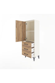 Arges Dolap 2 Raflı 3 Çekmeceli Tek Kapaklı 44x30x134 Aytaşı-Çam