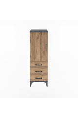 Arges Dolap 2 Raflı 3 Çekmeceli Tek Kapaklı 44x30x134