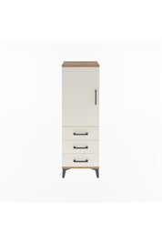 Arges Dolap 2 Raflı 3 Çekmeceli Tek Kapaklı 44x30x134 Çam-Aytaşı