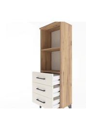 Arges Dolap 2 Raflı 3 Çekmeceli 44x30x134 Çam-Aytaşı