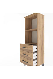 Arges Dolap 2 Raflı 3 Çekmeceli 44x30x134 Çam-Çam