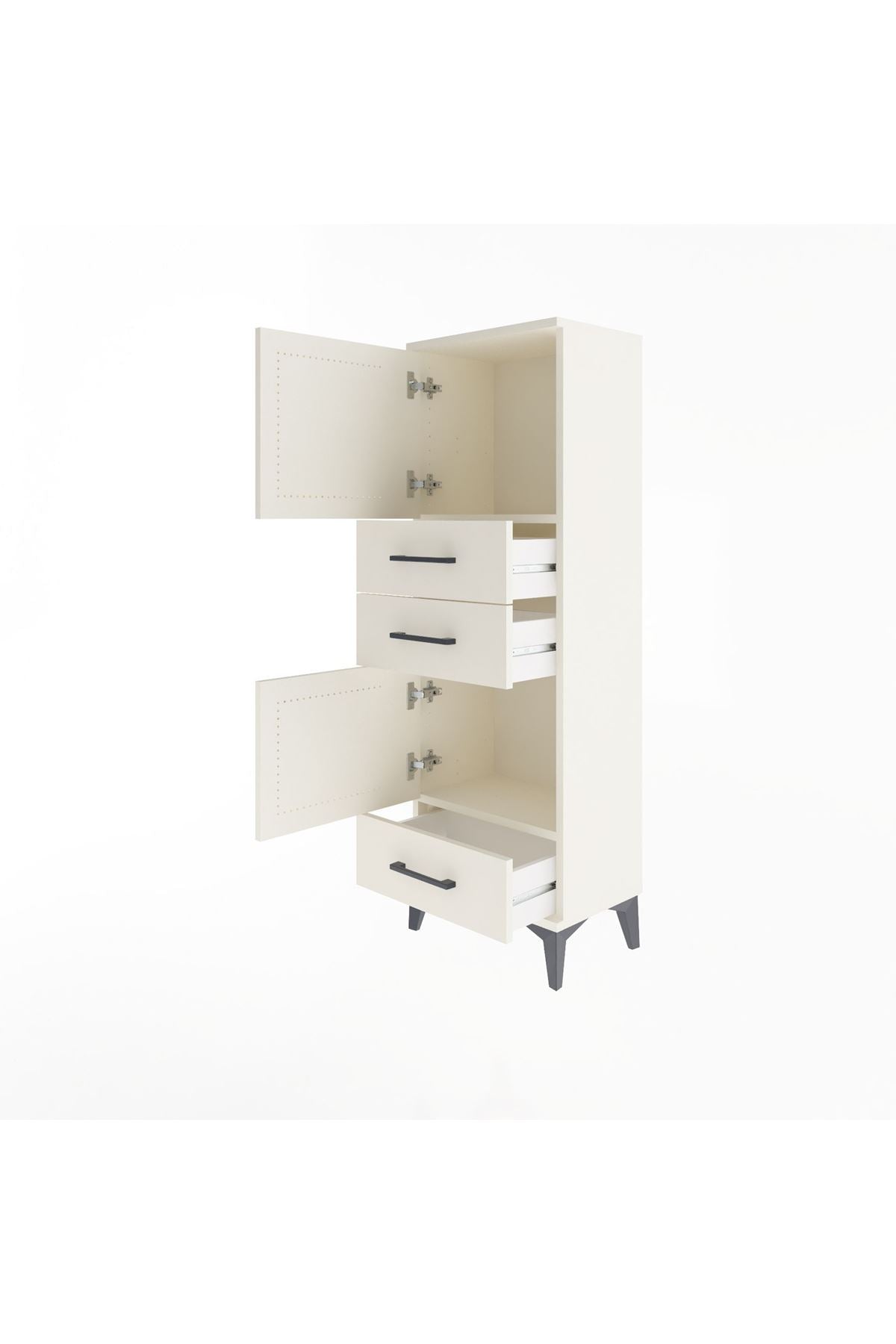 Arges Dolap 2 Raflı 3 Çekmeceli 2 Kapaklı 44x30x134 Aytaşı-Aytaşı